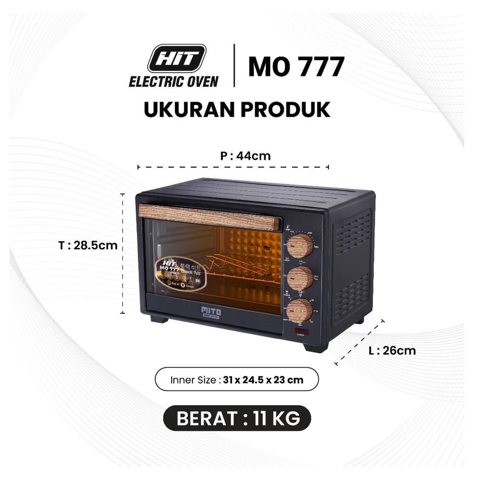 Maju Express Indonesia Mito Oven Listrik HIT Wood Series MO777