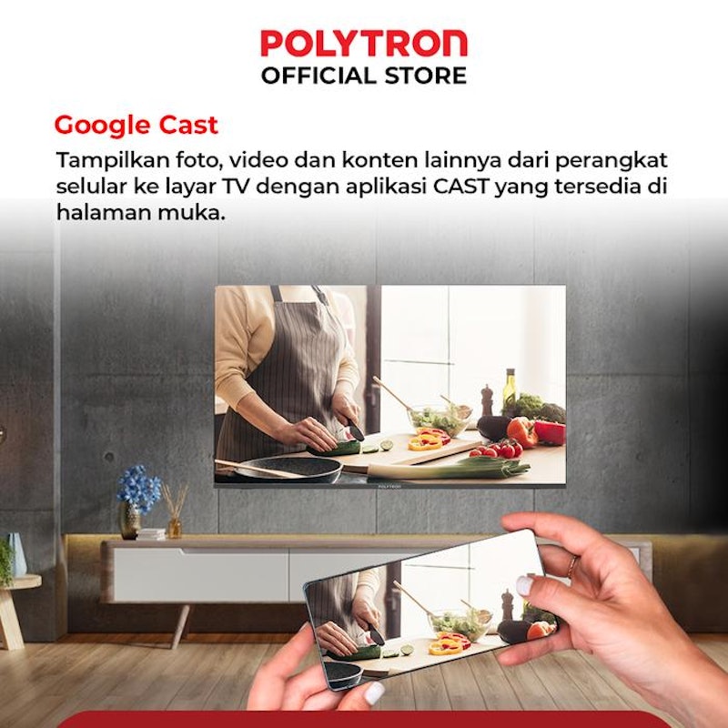 Polytron 43 Inch Google TV Soundbar PLD 2