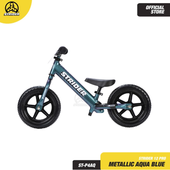 Strider Sports International Strider 12 Pro Metallic Aqua Blue   ST-P4AQ