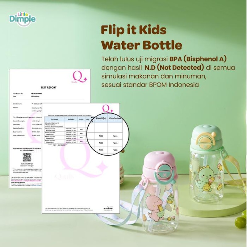 Little Dimple Flip-It Kid's Water Bottle 5