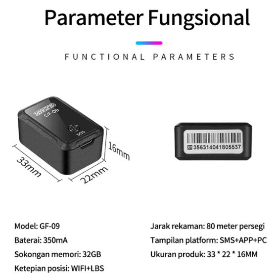  Mini GPS Tracker GF-09