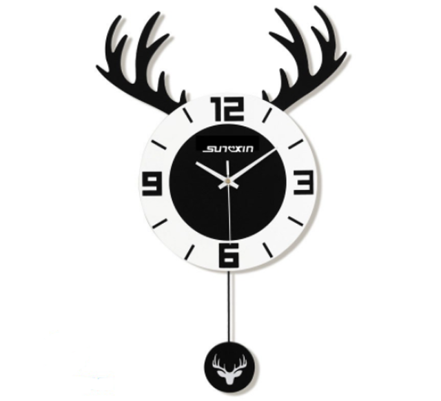Jam Dinding Kepribadian Kreatif Kepala Rusa Nordic ｜ 9104