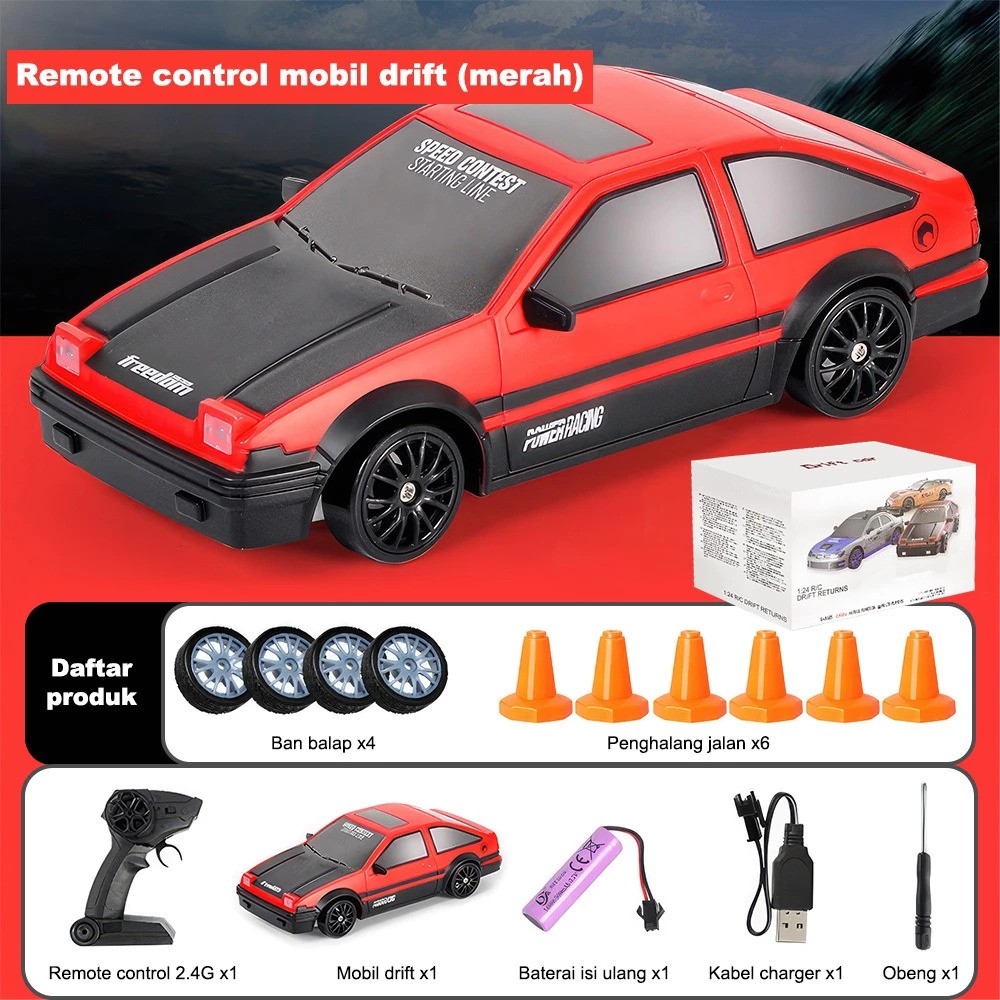 Wetech Wetech RC Drift Mini 4WD Skala 1:24  AE86 