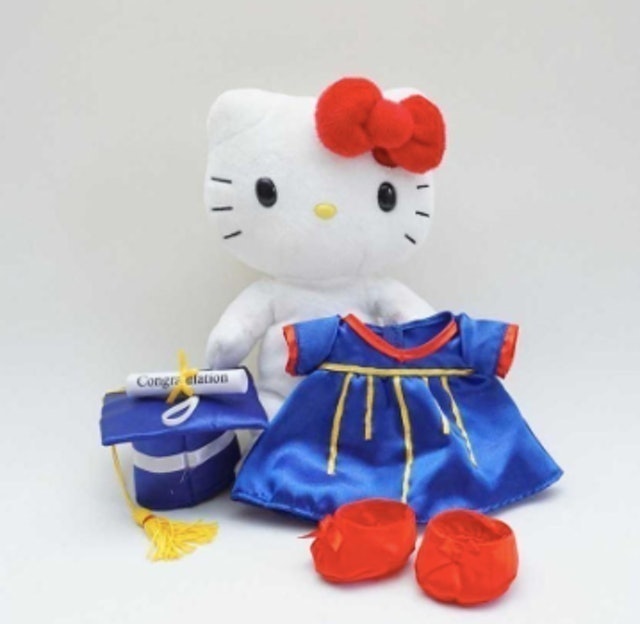 Boneka Hello Kitty Wisuda Toga Biru 2