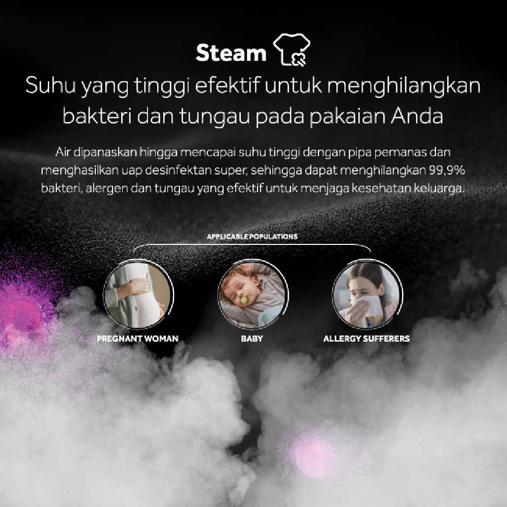 AQUA Japan AQUA Super Wash Series Mesin Cuci Front Loading 10,5 kg FQD-1050BF