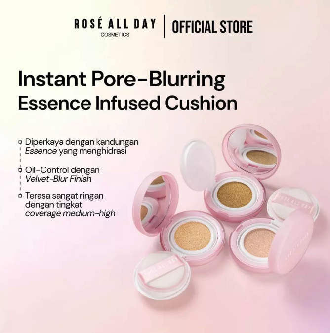 Rose Cosmetics International Rosé All Day The Realest Lightweight Essence Cushion Warm Beige