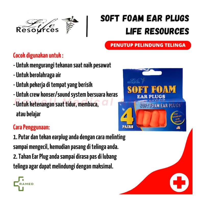 Life Resources Soft Foam Ear Plug 3