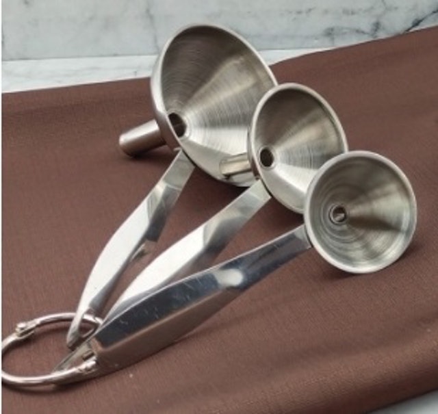 Corong Stainless Steel Mini Set 3 in 1 Gagang