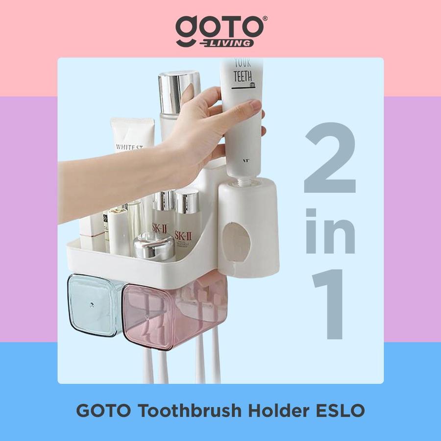 Pilar Niaga Makmur Goto Living Eslo Toothbrush Holder 2in1