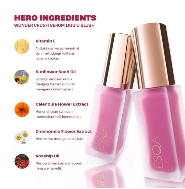 Keva Cosmetics International ESQA Wonder Crush Serum Liquid Blush Love Struck