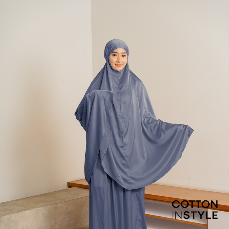 COTTON INSTYLE Alisa Mukena Dewasa Silk 2 in 1 4