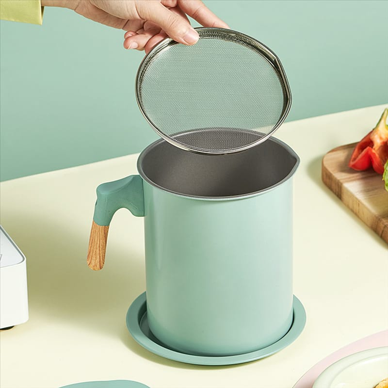  Oil Pot Wadah Penyaring Minyak Warna Pastel