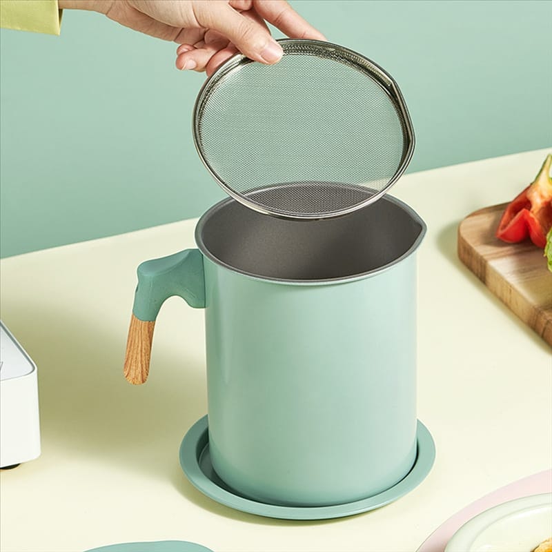 Oil Pot Wadah Penyaring Minyak Warna Pastel 4