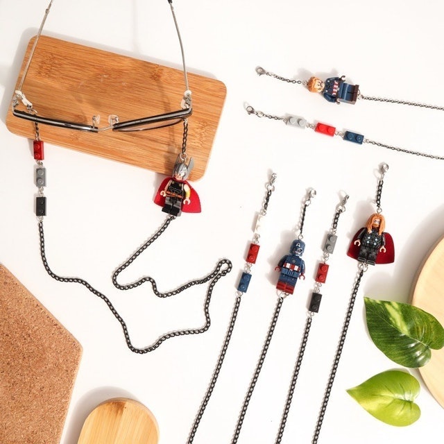  Strap Kacamata dengan Brick LEGO Original & Minifigure 