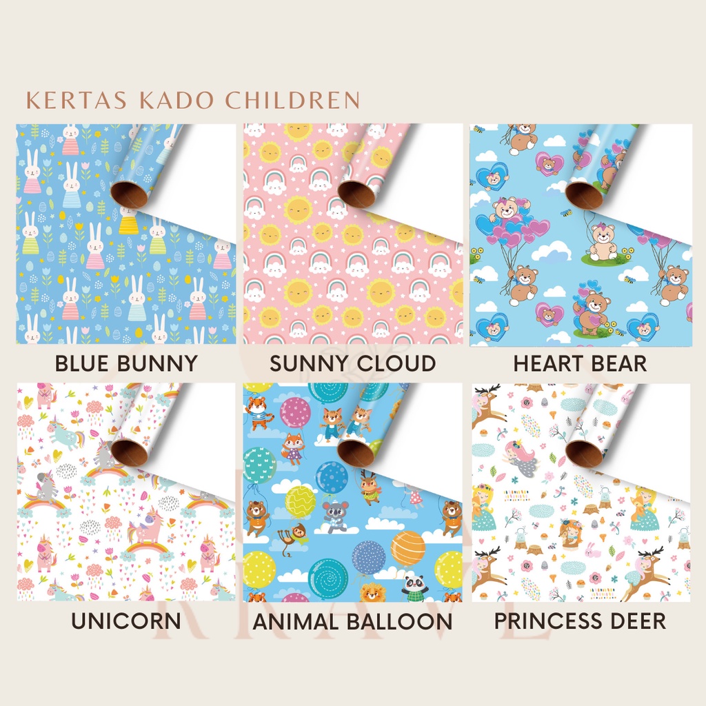 Kertas Kado Motif Binatang 2