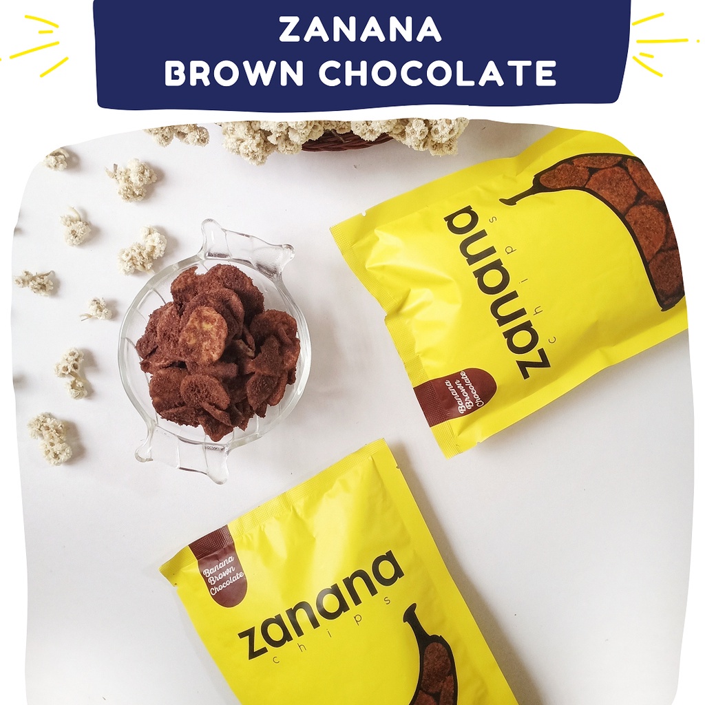 Zanana Chips Keripik Pisang Brown Chocolate