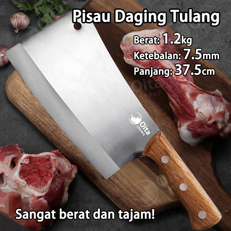 Oita Pisau Daging Baja Tahan Karat 1000 G 5