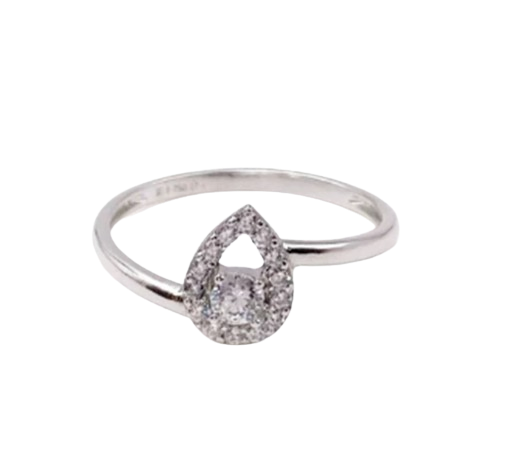 Frenny Jewellery Cincin Emas Eyedrop Zig Zag 