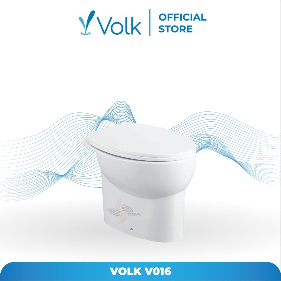 Volk Canna V016 Single Bowl Toilet White 2