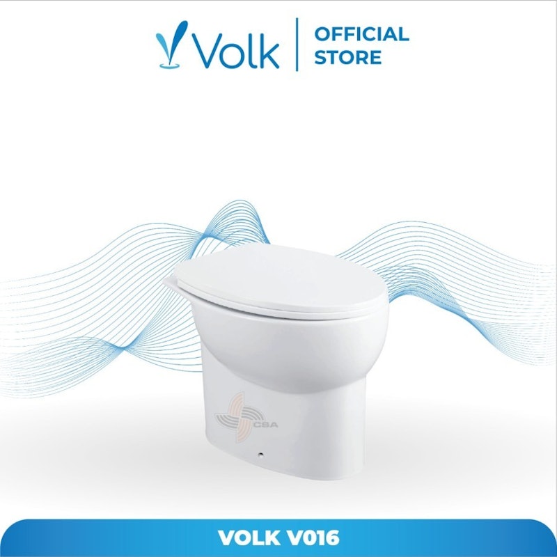Volk Canna V016 Single Bowl Toilet White 2