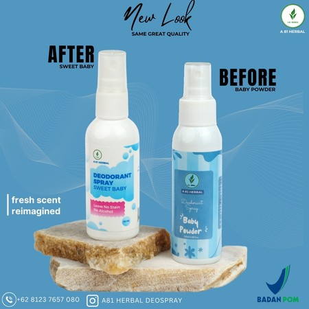 A 81 Herbal Natural Deodorant Spray Sweet Baby