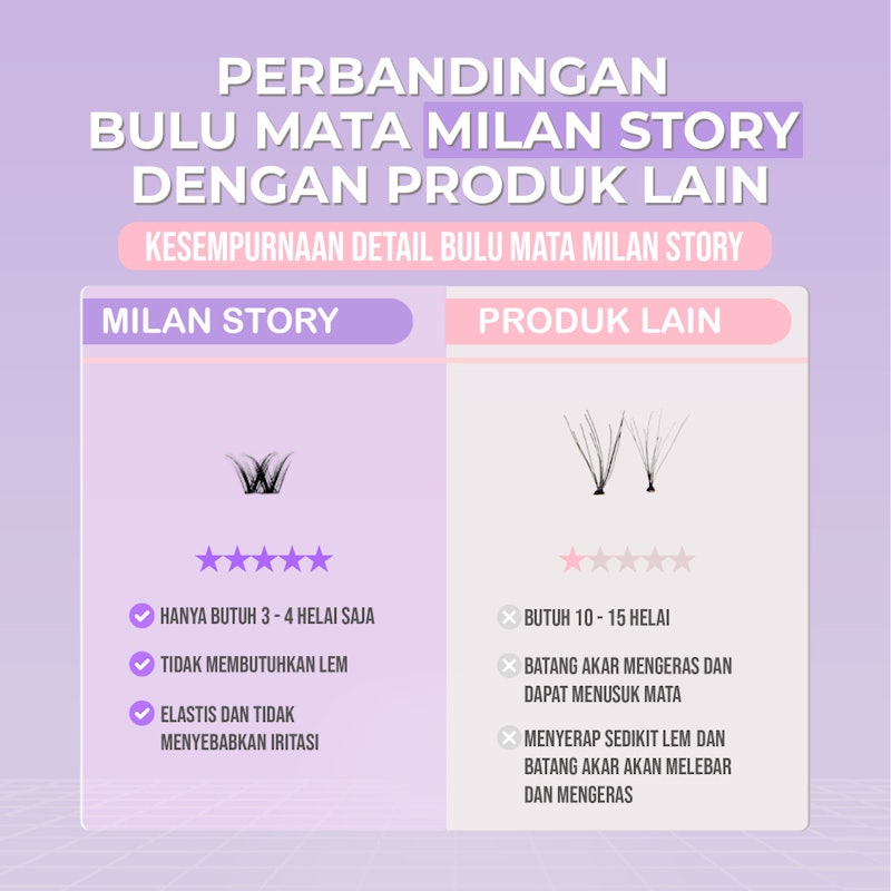MILAN STORY Bulu Mata Palsu Individual Lashes 5