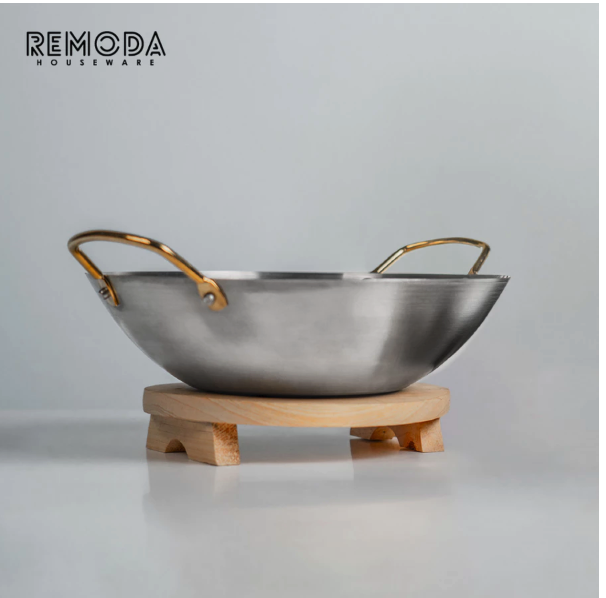 Remoda Houseware Onomane Wajan Penggorengan Kuali 32cm Stainless Steel 