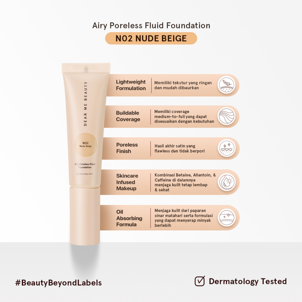 Dear Me Beauty Airy Poreless Fluid Foundation
