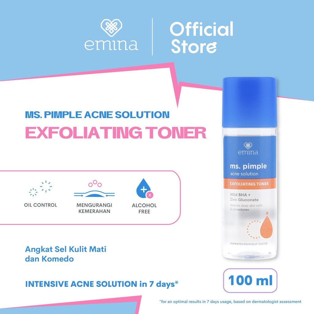 Paragon Technology and Innovation Emina Ms. Pimple Acne Solution Exfoliating Toner