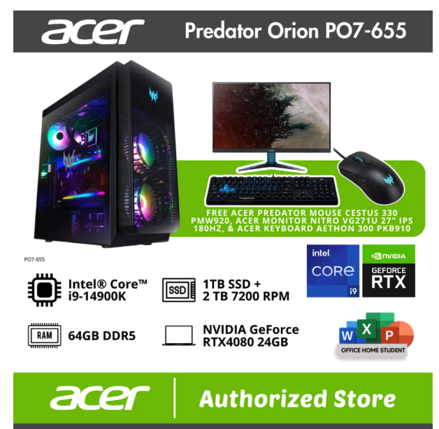 Acer Manufacturing Indonesia Acer Predator ORION PO7 655