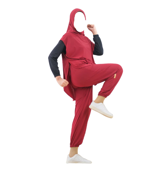 HELAIRINDU Setelan Hijab Olahraga Wanita 