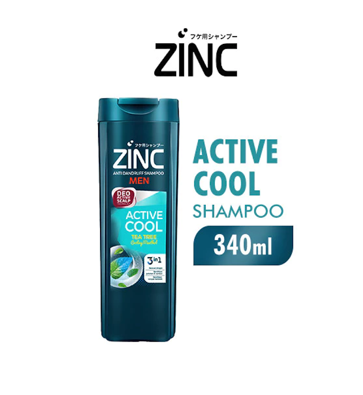 Zinc Anti Dandruff Shampoo Men Active Cool 2