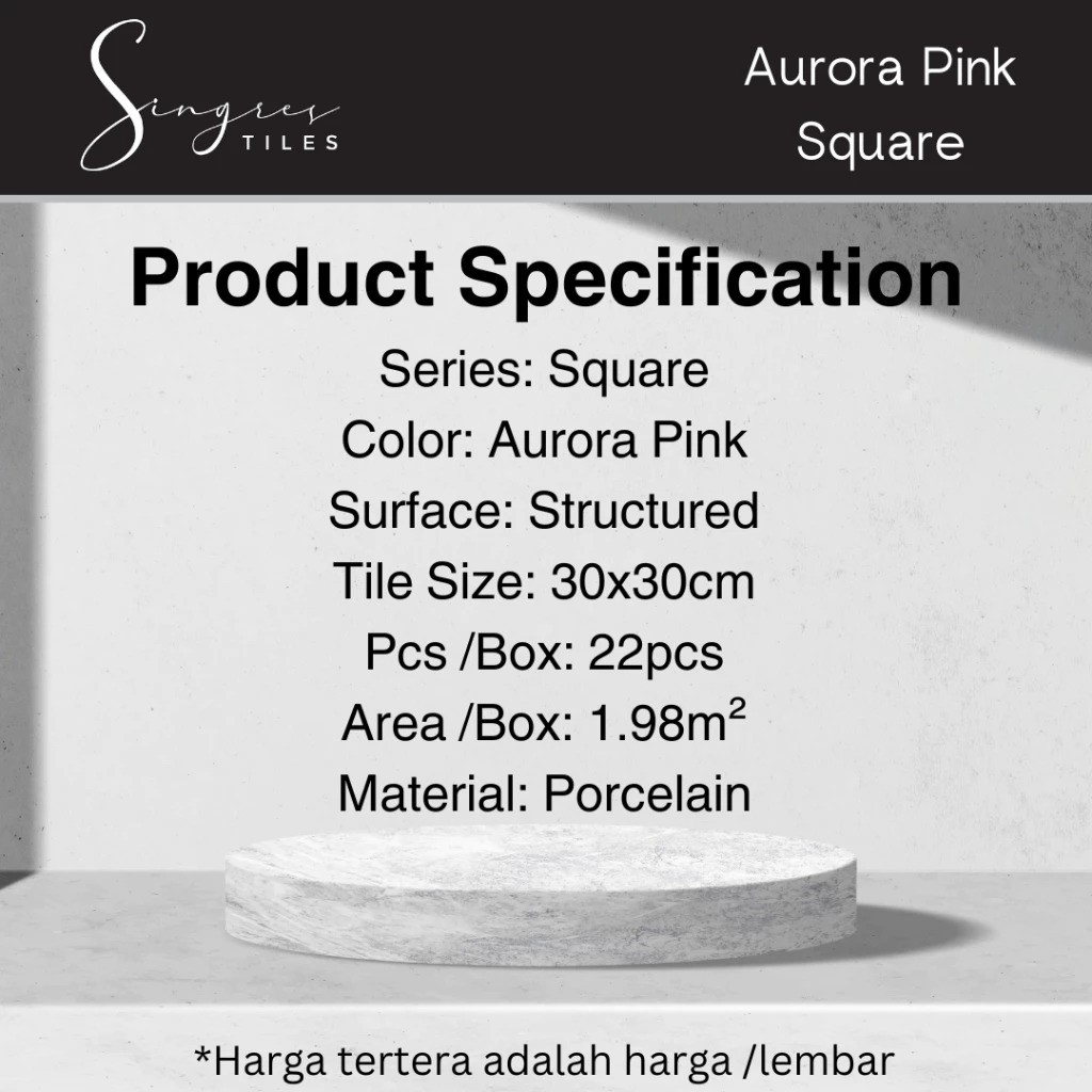 Singres Tiles Aurora Pink Mosaic