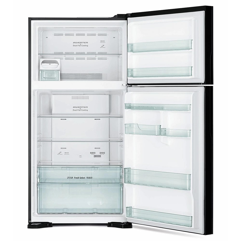 Hitachi Hitachi Kulkas 2 Pintu Besar Inverter 510 Liter  R-V61PGD7 BBK