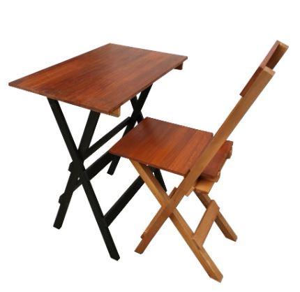  Set Meja dan Kursi Lipat Kayu Serbaguna