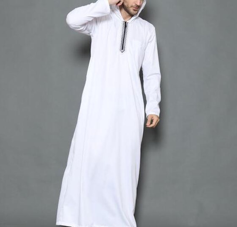 Kawan Muslim Jubah Gamis Pria Dewasa Hoodie Motif Bordir 3