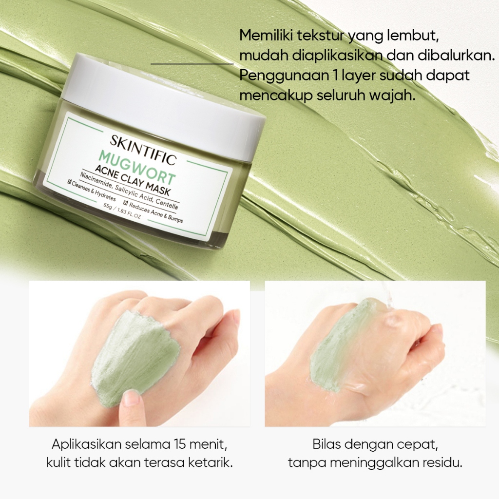 SKINTIFIC Mugwort Acne Clay Mask