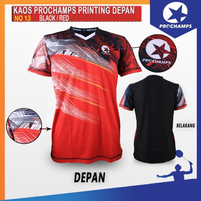 Prochamps Setelan Baju dan Celana Badminton Motif No 12