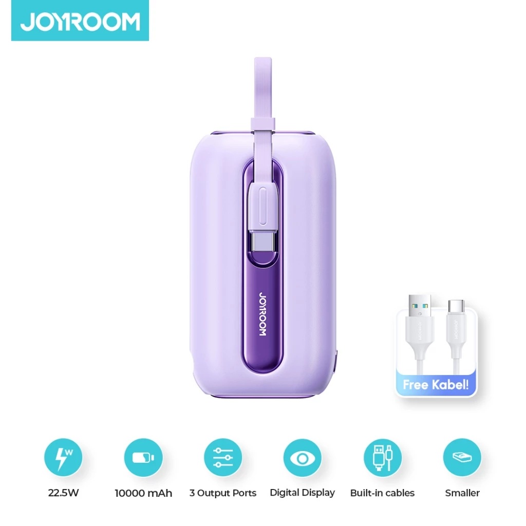 Shenzhen Nito Power Source Technology JOYROOM 22.5W Mini Power Bank 10000mAh with Dual Cables JR-L012 