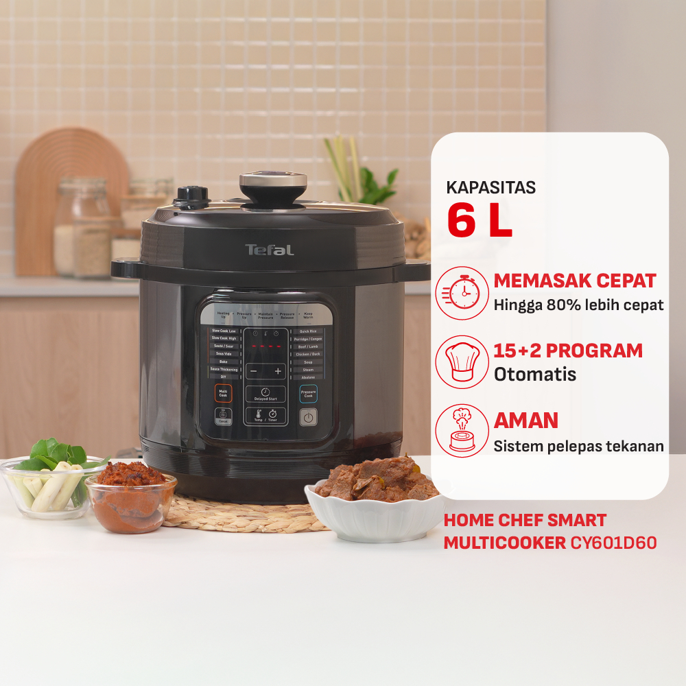Tefal Indonesia Tefal Home Chef Smart Multicooker CY601