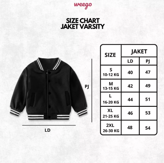 Weego WEEGO Jaket Varsity Anak Tema Motorcycles  K602