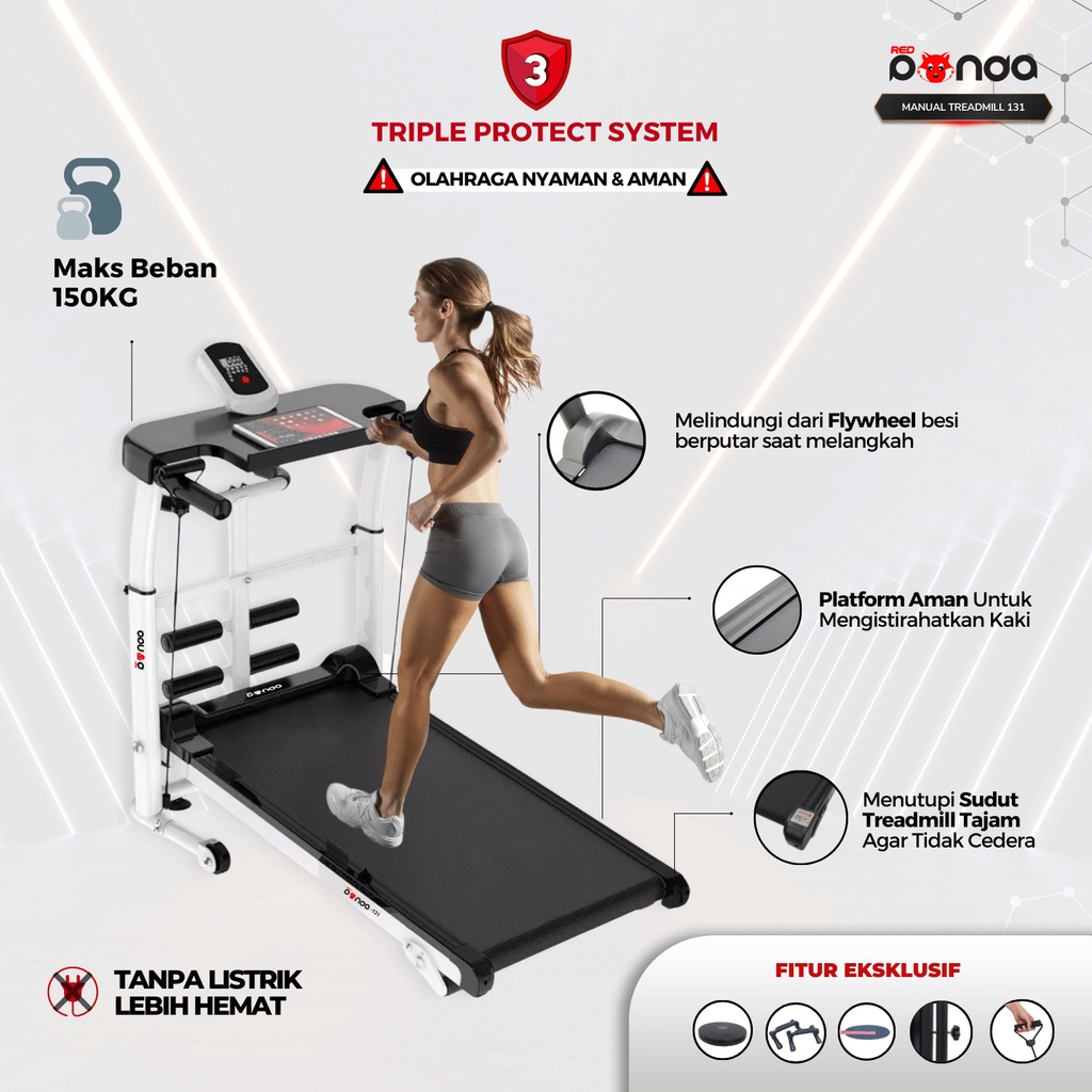  Redpanda Multifunctional Manual Treadmill  TM 131