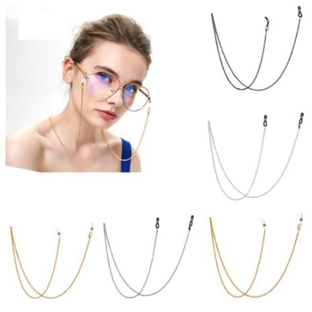  Tali Kacamata Rantai Bahan Metal 