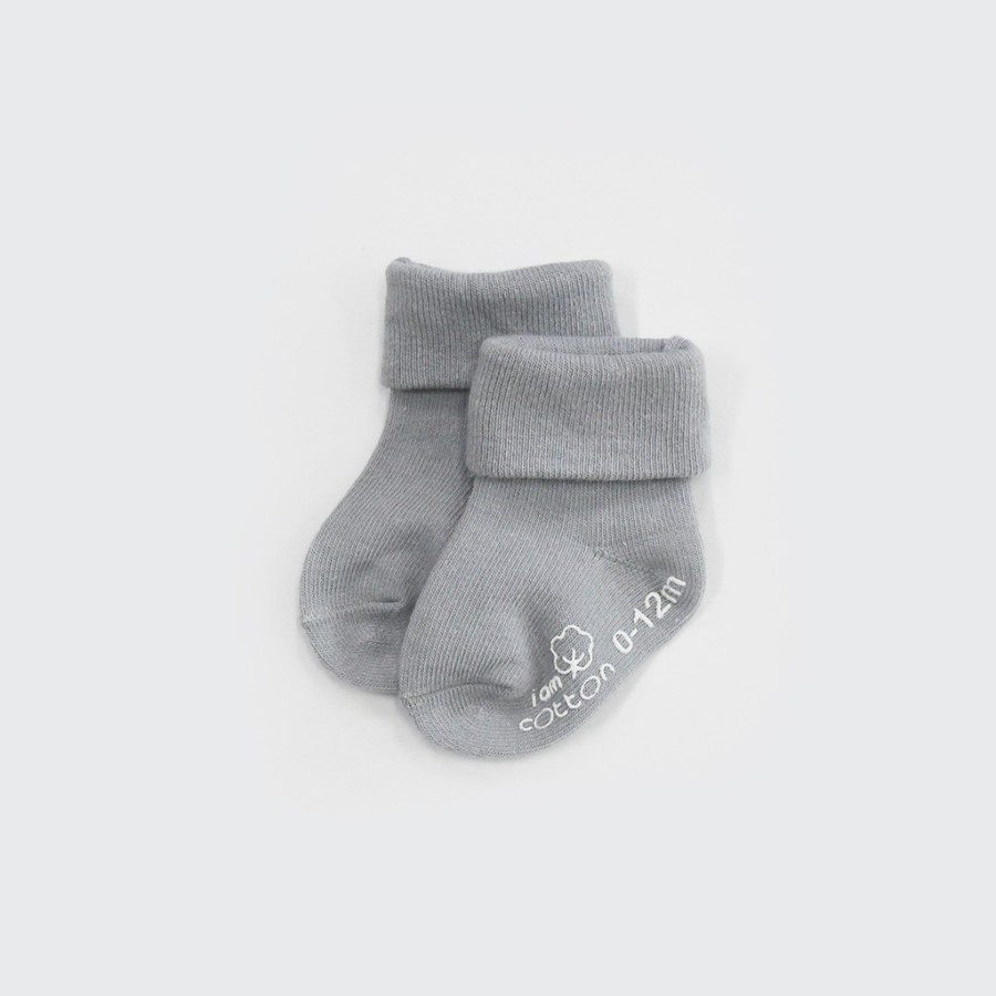 I am Cotton Kaos Kaki Bayi / Anak Warna Anti Slip 