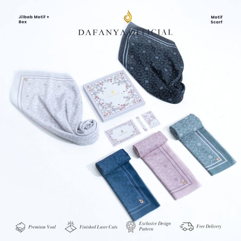 Dafanya Jilbab Motif Scarf + Box 4