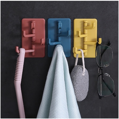  Gantungan Tempel Dinding 4 Kait Lipat