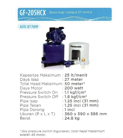 Panasonic Jet Pump  GF-205HCX