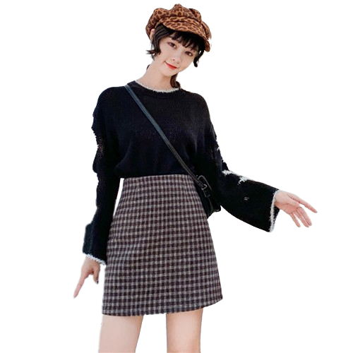 Rok Tartan Pendek Korea Style DQ003