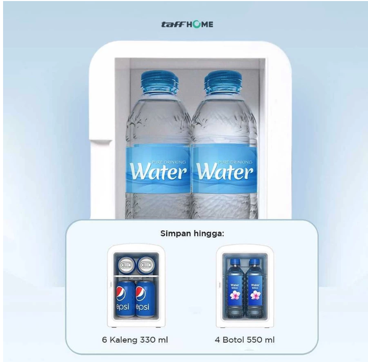 Jakarta Digital Nusantara TaffHOME Kulkas Mini Mobil 2-in-1 Cooler Warmer 8 L  KS-002