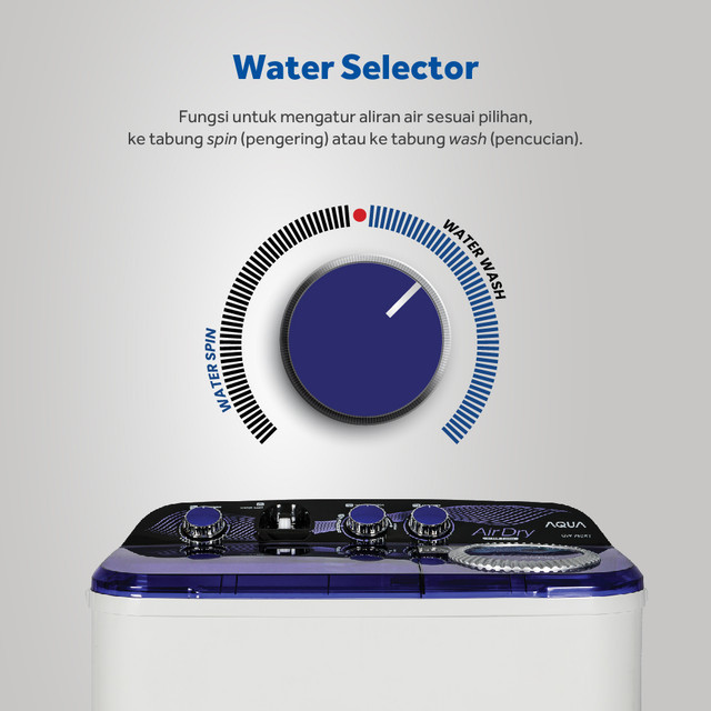 AQUA Japan AQUA Mesin Cuci Twin Tub 12 kg QW-P1250T